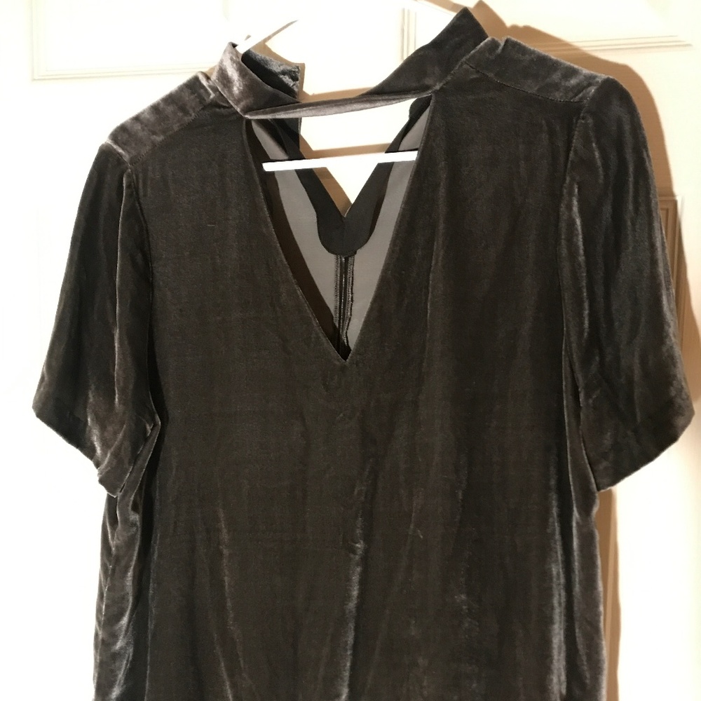 Velvet V-Neck Top